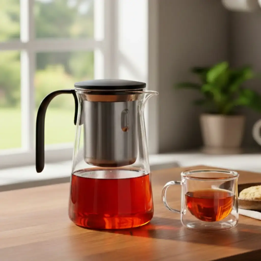 The Glass Tea Pot (with Stainless Steel Filters)
